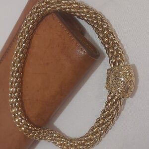 Rhodium Plated Mesh Magnetic Necklace